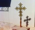 1911. Обратная сторона креста в Бородинской церкви. 
