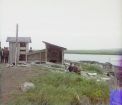 1912. Село Белоомут на реке Оке. Камнедробилка. 